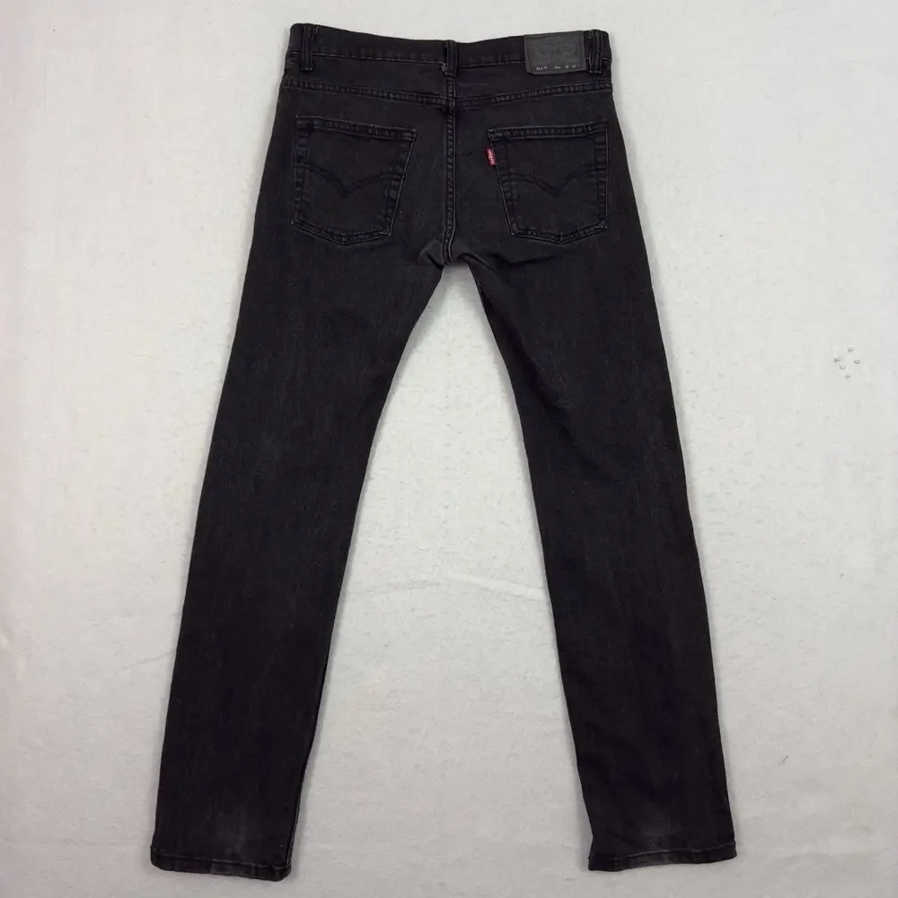 Levi’s Boys Jeans 511 Slim Stretch Denim Black Gray Wash Youth 18 Regular